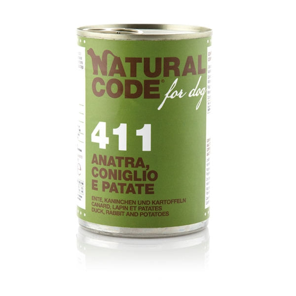 Natural Code - For Dog 411 Anatra, Coniglio e Patate