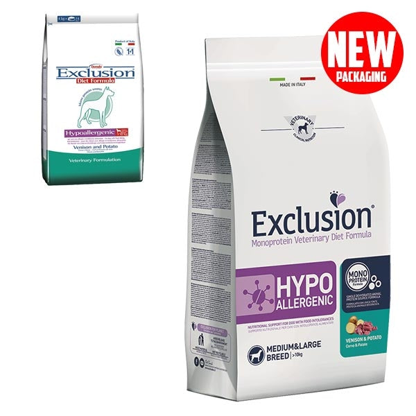 Exclusion - Diet Hypoallergenic Medium/Large Breed Cervo e Patate