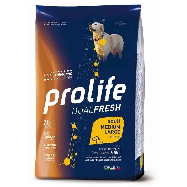 Prolife - Dual Fresh Adult Medium/Large Buffalo Lamb & Rice