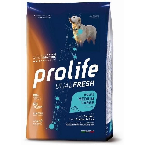 Prolife - Dual Fresh Adult Medium/Large Salmon Codfish & Rice