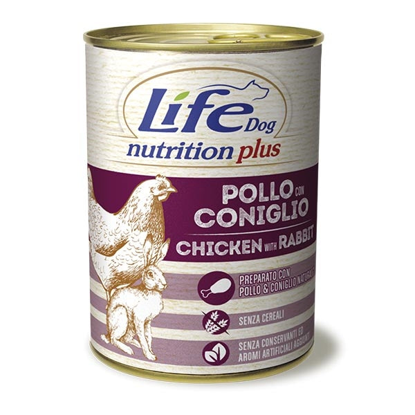 Life Pet Care - Life Dog Nutrition Plus Pollo con Coniglio