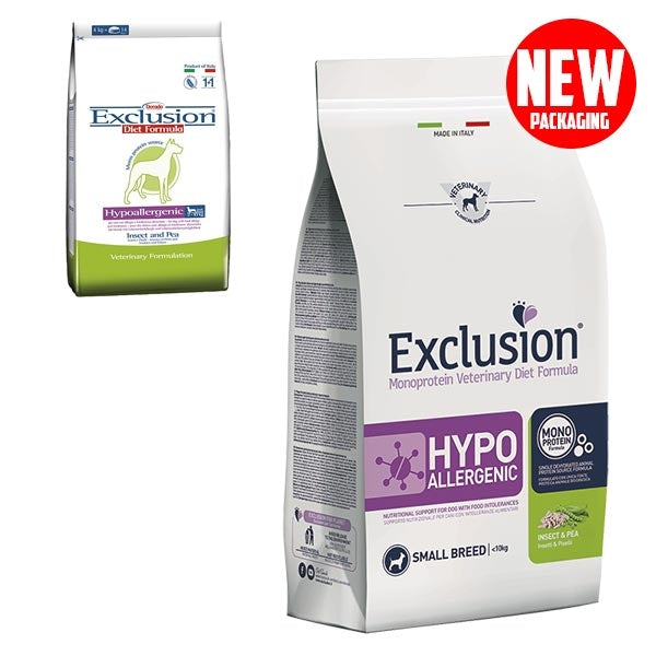 Exclusion - Diet Hypoallergenic Small Breed Insetti e Piselli