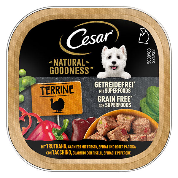 Cesar - Natural Goodness Terrine Tacchino Piselli Spinaci