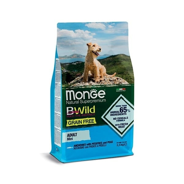 Monge - BWild Grain Free Adult Mini Acciughe, Patate e Piselli