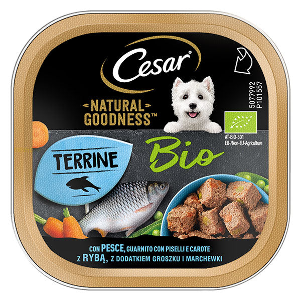 Cesar - Natural Goodness Terrine Bio Pesce Piselli Carote