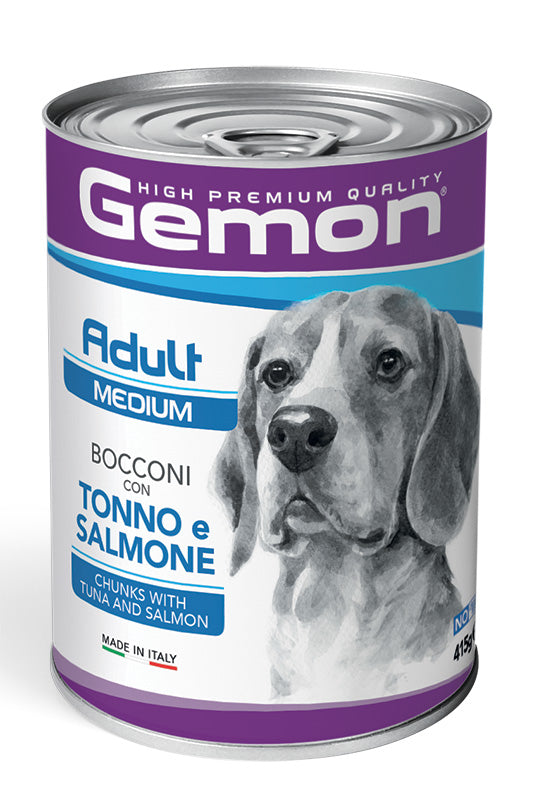 Gemon - Adult Medium Bocconi con Tonno e Salmone