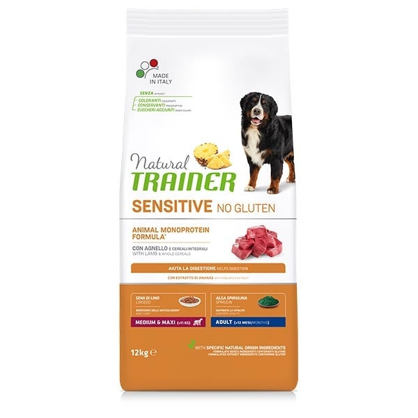 Trainer - Natural Sensitive No Gluten Medium & Maxi Adult con Agnello