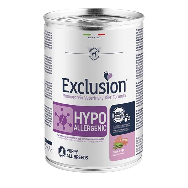 Exclusion - Diet Hypoallergenic Puppy & Junior Maiale e Piselli