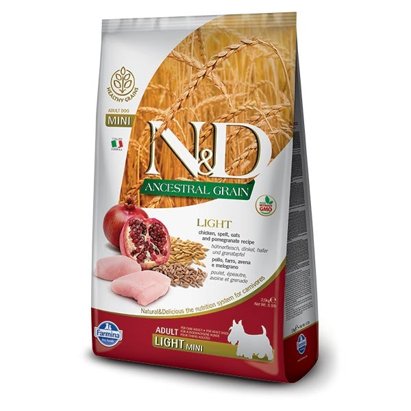 Farmina - Natural & Delicious Ancestral Grain Light Adult Mini con Pollo e Melograno
