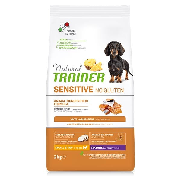 Trainer - Natural Sensitive No Gluten Small & Toy Mature con Salmone