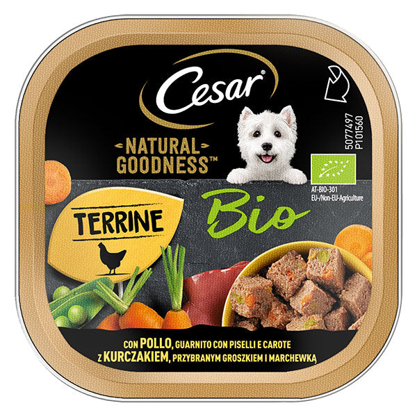 Cesar - Natural Goodness Terrine Bio Pollo Piselli Carote
