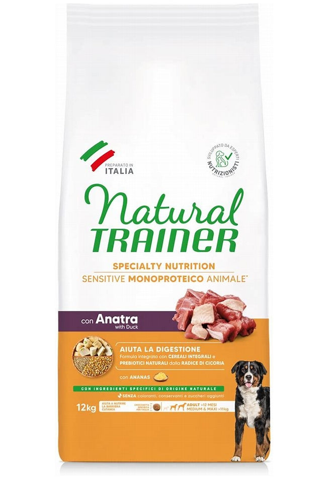 Trainer - Natural Sensitive No Gluten Medium & Maxi Adult con Anatra
