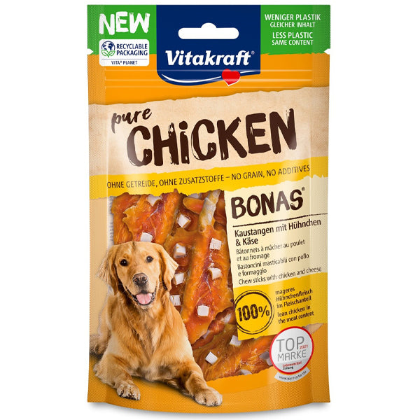 Vitakraft - Dog Snack Chicken Bonas Bastoncini di Pollo con Formaggio
