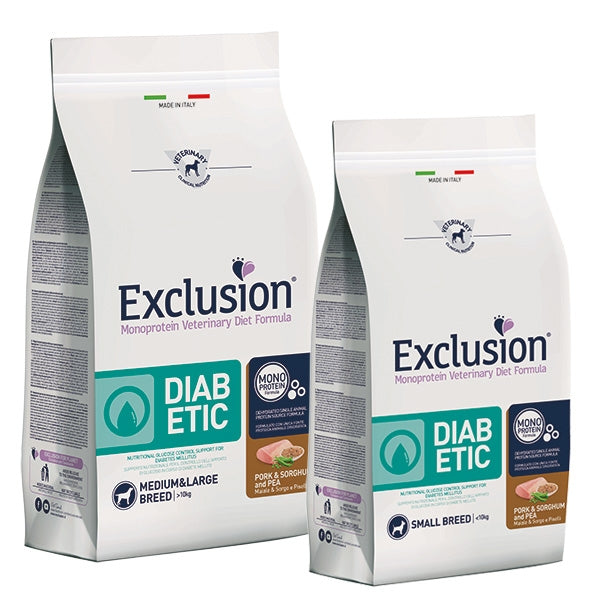 Exclusion - Diabetic Adult Monoproteico Pork&Sorghum and Pea MEDIUM/LARGE