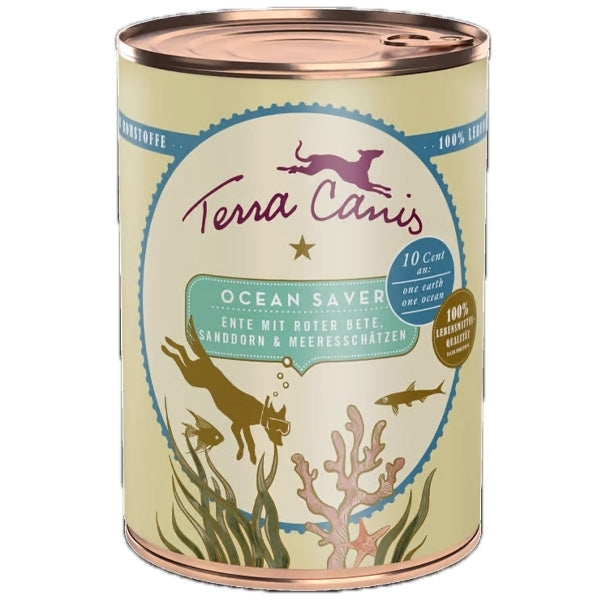 Terra Canis - Save The Planet Ocean Saver Anatra con Barbabietola, Olivello Spinoso e Tesori del Mare