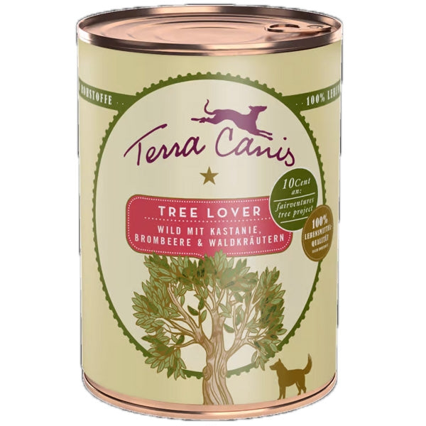 Terra Canis - Save The Planet Tree Lover Selvaggina con Castagna, Mora ed Erbe di Bosco