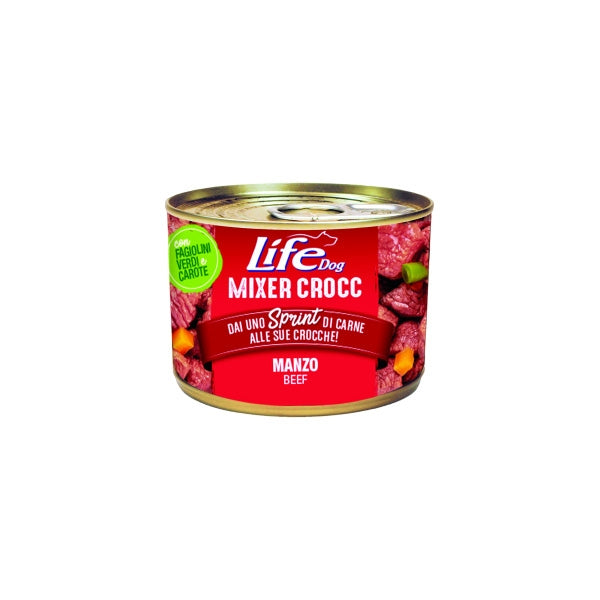 Life Pet Care - Mixer Crocc Manzo con Fagiolini Verdi e Carote