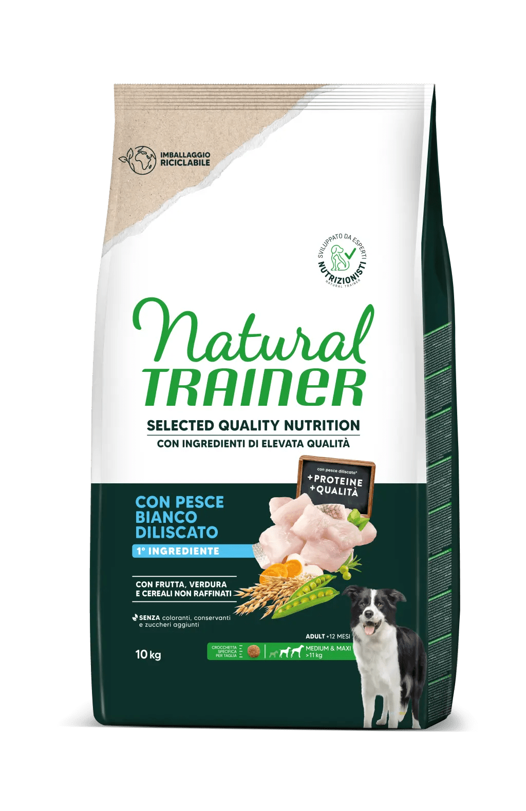 Trainer - Natural Selected Quality Nutrition Dog Medium & Maxi Con Pesce Bianco
