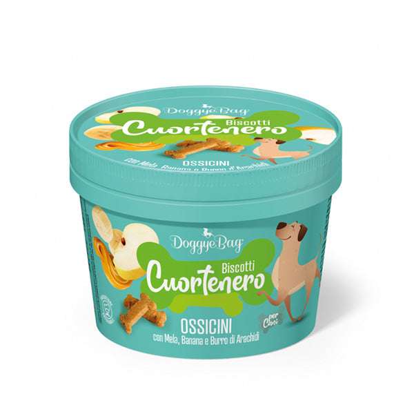 Doggye bag - Cuortenero Biscotti Ossicini Low Grain Mela Banana e Burro D'arachidi