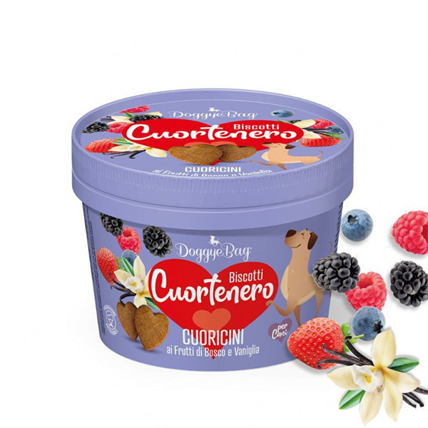Doggye bag - Cuortenero Biscotti Cuoricini Low Grain Frutti di Bosco e Vaniglia