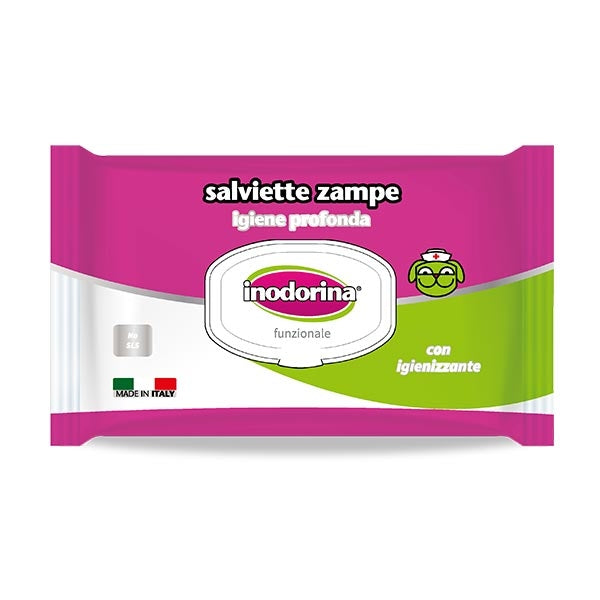 Inodorina - Salvietta Funzionale Specifica per Zampe con Agente Igienizzante