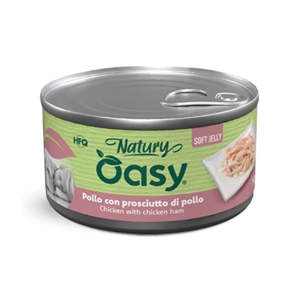 Oasy - Dog Adult Natury Pollo Con Prosciutto Di Pollo Soft Jelly