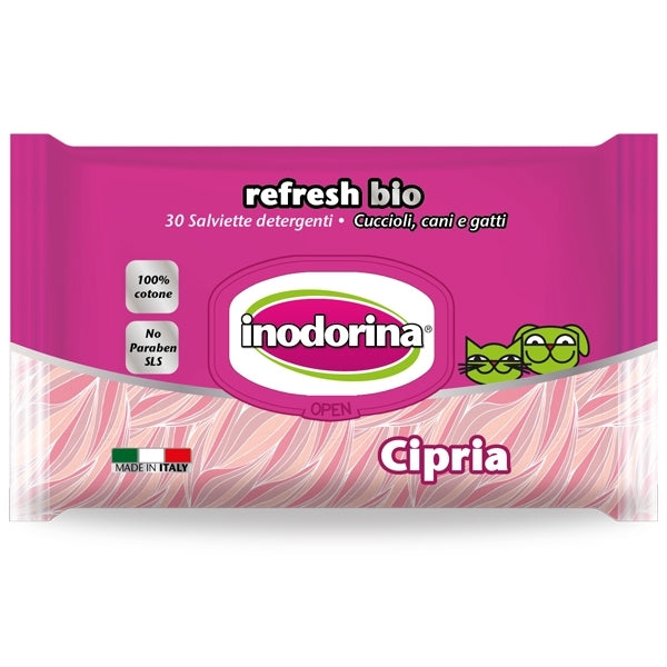 Inodorina - Salviette Refresh Bio alla Cipria