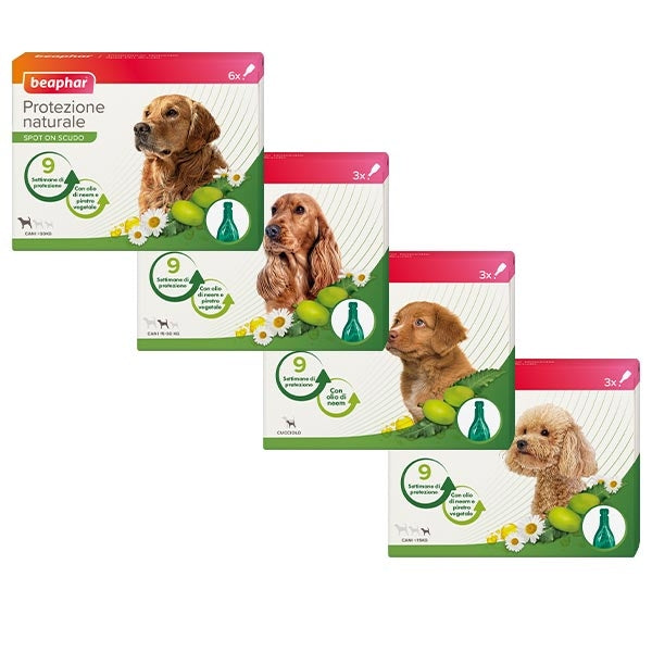 Beaphar - Protezione Naturale Spot On Scudo Cane 3 o 6 Pipette