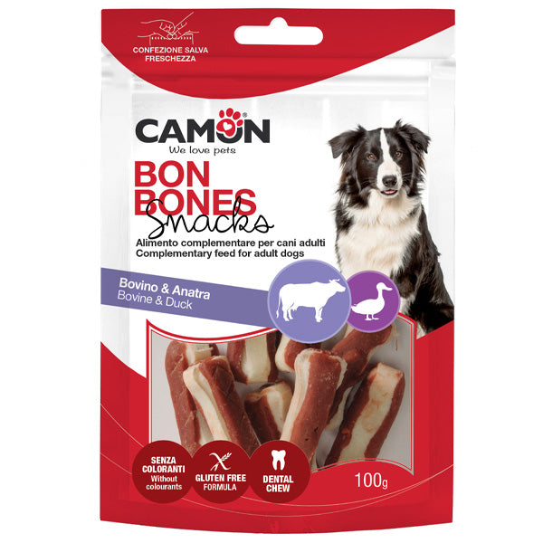 Camon - Snack Ossicini Masticabili Di Pelle Bovina Con Anatra