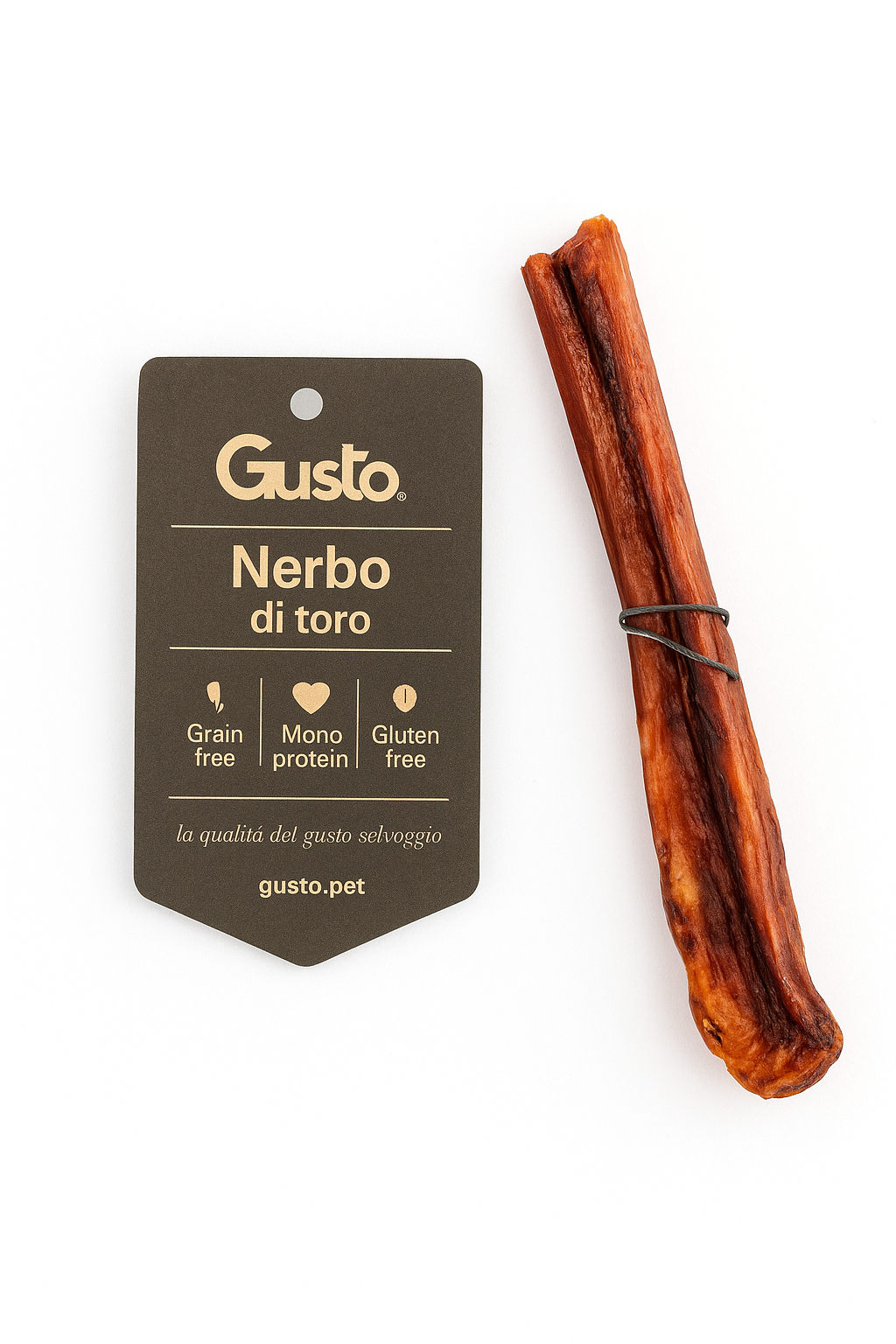 Gusto - Snack Nerbo di Toro 100% Essicato 20 cm.