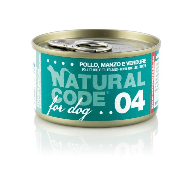 Natural Code - Adult Dog 04 Pollo, Manzo e Verdure