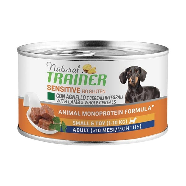 Trainer - Natural Sensitive No Gluten Small & Toy Adult con Agnello e Cereali Integrali