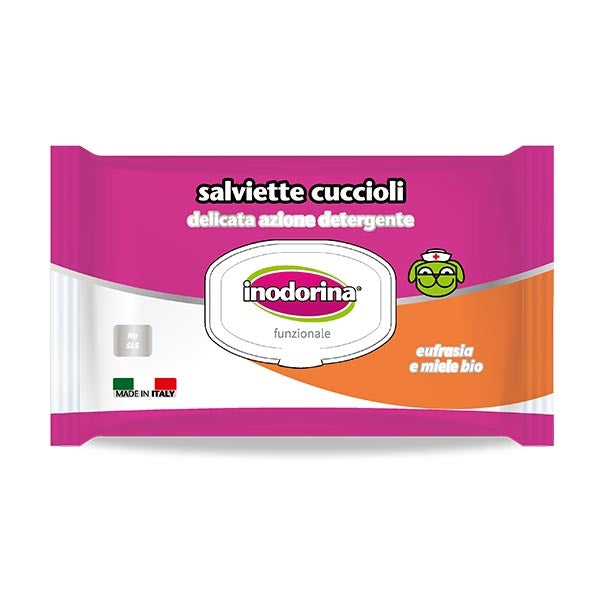 Inodorina - Salvietta Funzionale Specifica per Cuccioli con Eufrasia e Miele Bio
