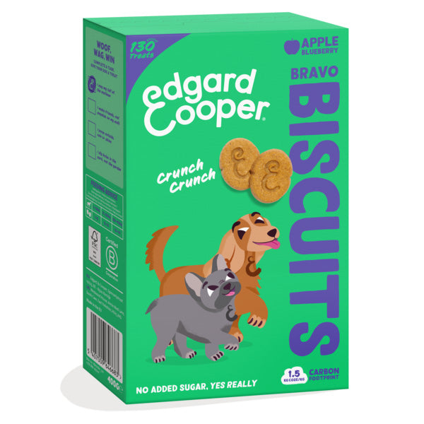 Edgard&Cooper - Biscotti per Cani Bravo Biscuits Mela e Mirtilli