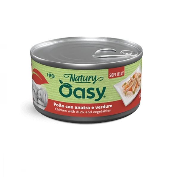 Oasy - Dog Natury Pollo Con Anatra E Verdure Soft Jelly