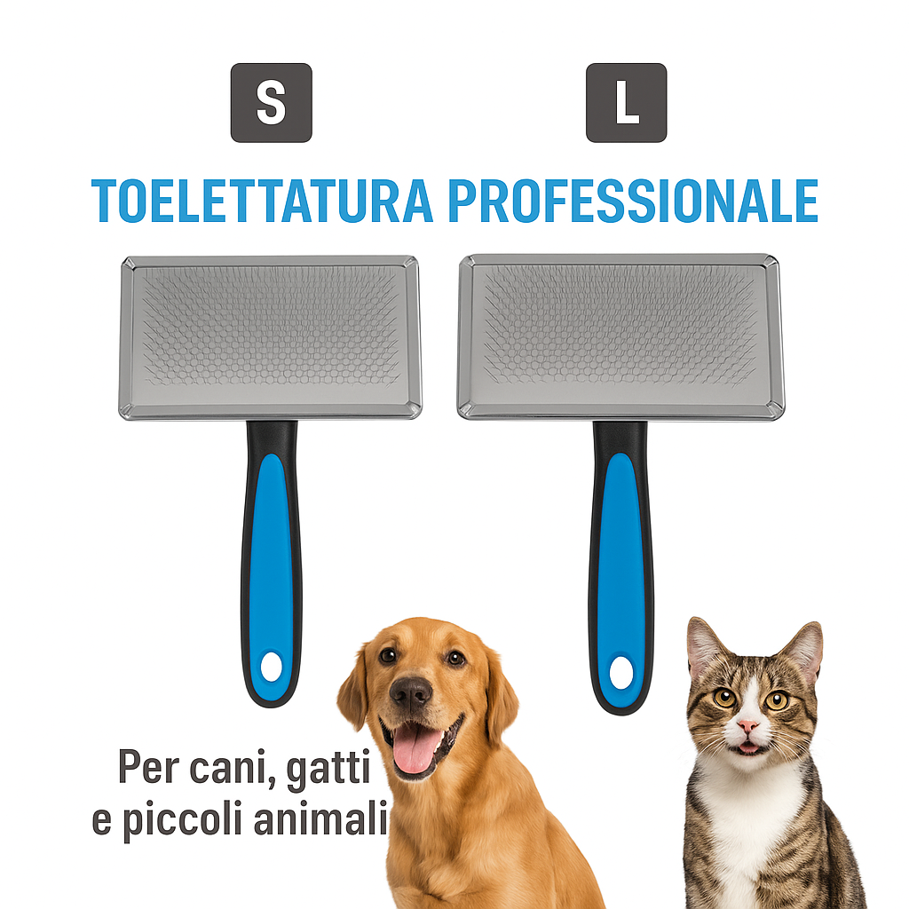 Over Line - Cardatore Morbido Professionale Antistatico con Manico di Gomma