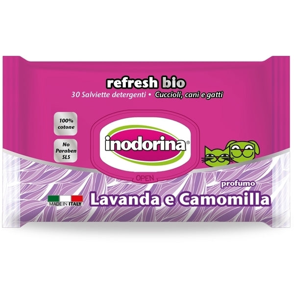 Inodorina - Salviette Refresh Bio alla Lavanda e Camomilla