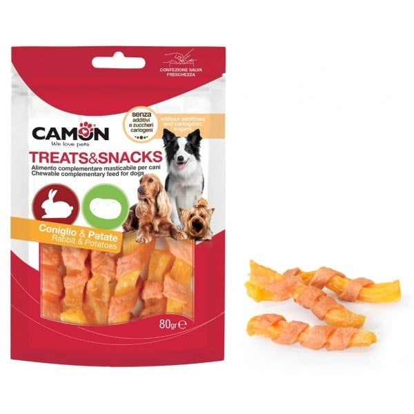 Camon - Treats & Snack Strips di Coniglio e Patata Dolce