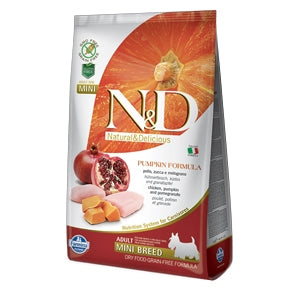 Farmina - Natural & Delicious Pumpkin Grain Free Adult Mini con Pollo, Zucca e Melograno