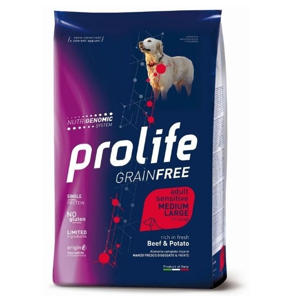 Prolife - Grain Free Adult Medium/Large Sensitive Beef & Potato