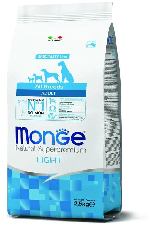 Monge - Natural Superpremium All Breeds Adult Light Salmone e Riso