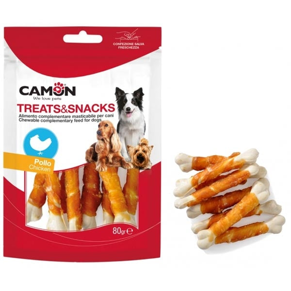 Camon - Treats & Snacks Ossicini Arrotolati con Pollo