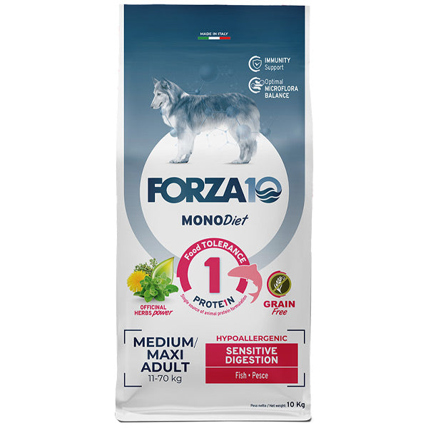 Forza10 - Dog Medium Maxi Adult Diet Monoprotein Sensitive Digestion Pesce