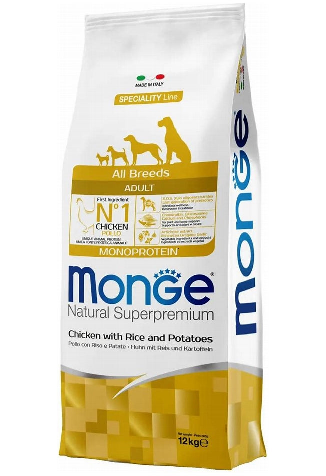 Monge - Natural Superpremium All Breeds Adult Pollo, Riso e Patate