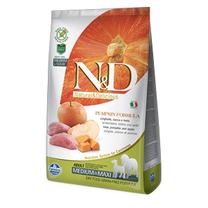 Farmina - Natural & Delicious Pumpkin Grain Free Adult Medium & Maxi con Cinghiale, Zucca e Mela
