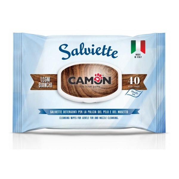 Camon - Salviette Detergenti alla Fragranza Legni Bianchi