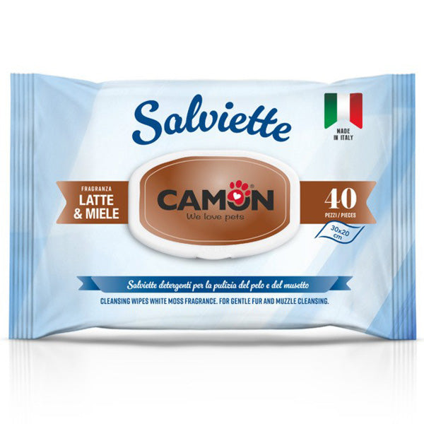 Camon - Salviettine Detergenti al Profumo di Latte e Miele
