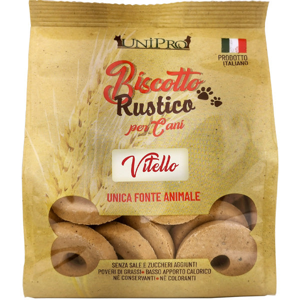 Unipro - Biscotto Rustico per Cani al Vitello