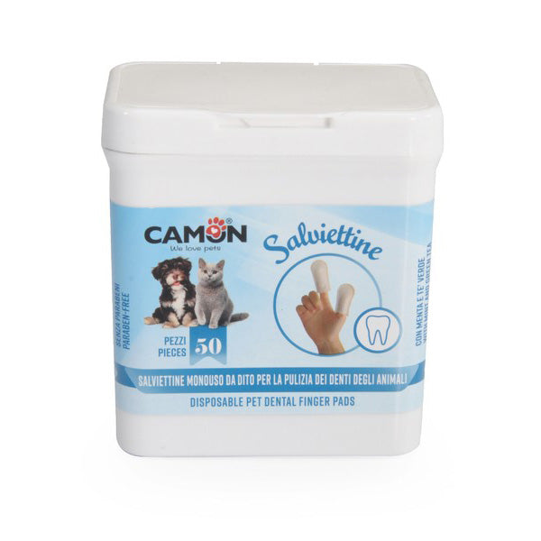 Camon - Salviettine Detergenti da Dito per Pulizia dei Denti