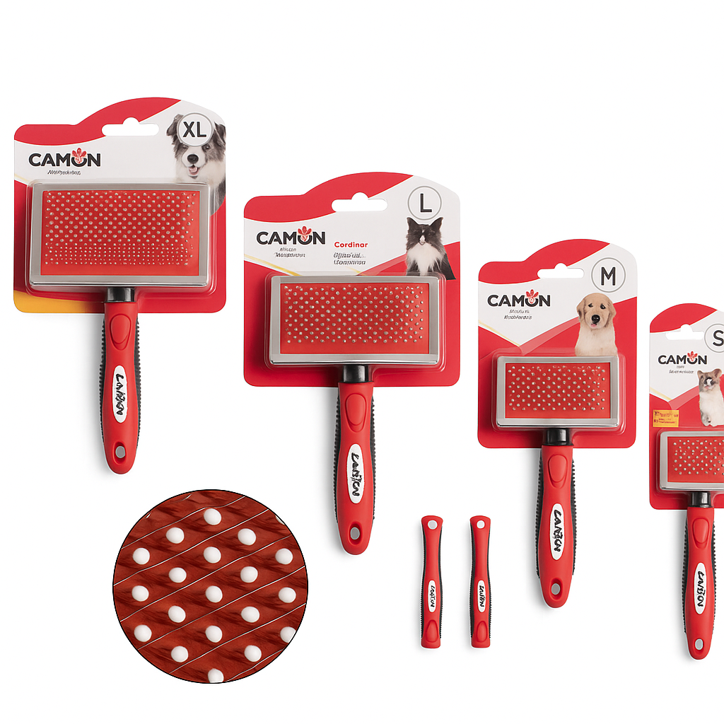 Camon - Cardatore con Denti in Acciaio e Punte Arrotondate